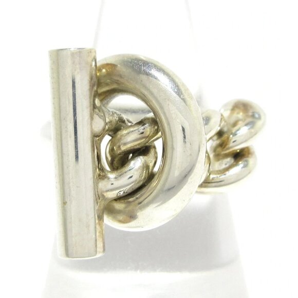 Auth HERMES Croisette - Silver 2******** Ring - Picture 1 of 7